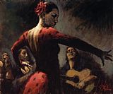 Study for Tablado Flame by Flamenco Dancer